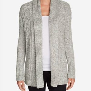 Eddie Bauer Heather Gray Cable Sleep Cardigan